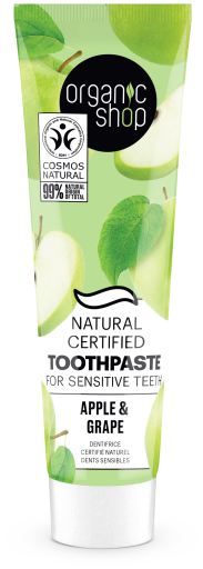 Organic Shop Dentifrice Sensibilit&eacute; Dentaire Pomme et Raisin 100 gr