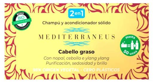 Mediterraneus Shampoing et apr&egrave;s-shampoing pour cheveux gras 50 gr