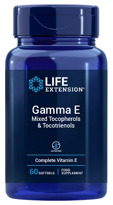Life Extension Gamma E M&eacute;lange de tocoph&eacute;rols et de tocotri&eacute;nols UE 60 capsules molles
