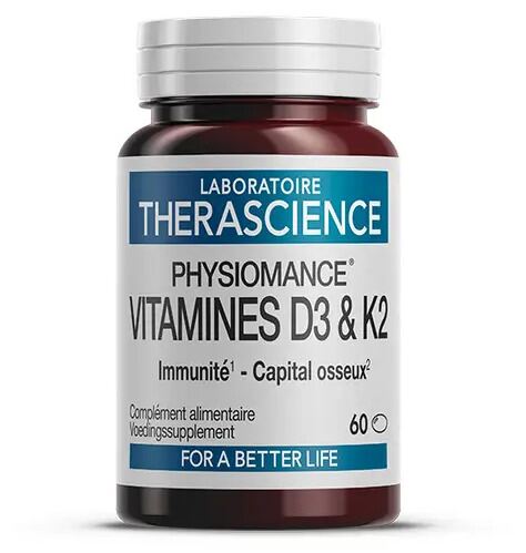 Therascience Physiomance Vitamine D3+K2 60 g&eacute;lules