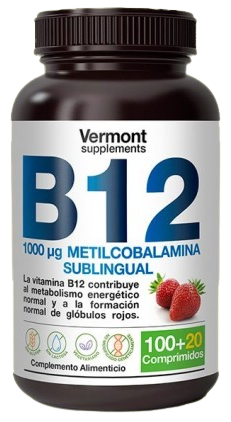 Vermont Supplements Vitamine B12 120 comprim&eacute;s