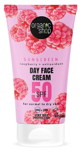 Crème Solaire de Jour Visage à la Framboise SPF 50 50 ml