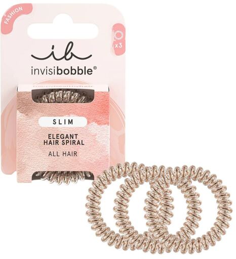 &Eacute;lastique &agrave; cheveux Slim Bronze Me Pretty 3 pi&egrave;ces