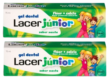 Lacer Gel Dentaire Menthe Junior 2 x 75 ml