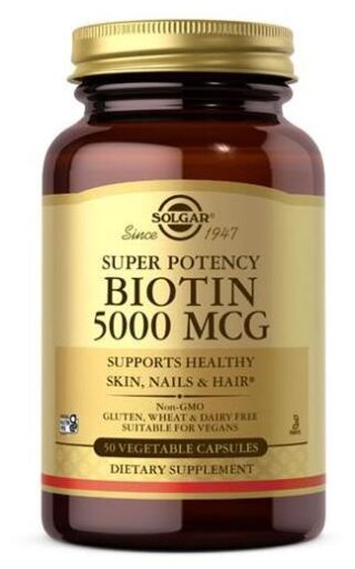 Solgar Biotine 5000 mg 100 comprim&eacute;s