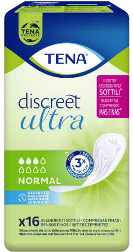 Serviettes hygiéniques Discreet Ultra Normal, 16 unités