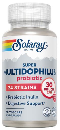 Solaray Super Multidophilus 24 souche 30 milliards d'UFC 60 capsules v&eacute;g&eacute;tales