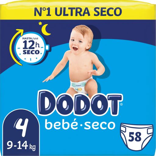 Couches S&egrave;ches B&eacute;b&eacute; T4 9-14Kg 58 Unit&eacute;s