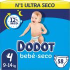 Couches S&egrave;ches B&eacute;b&eacute; T4 9-14Kg 58 Unit&eacute;s