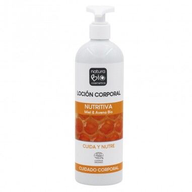 NaturaBIO Cosmetics Lait Corporel Nourrissant Miel et Avoine Bio 500 ml