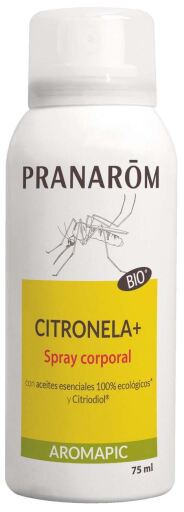 Pranarom Aromapic Spray Corporel Citronnelle Bio 75 ml