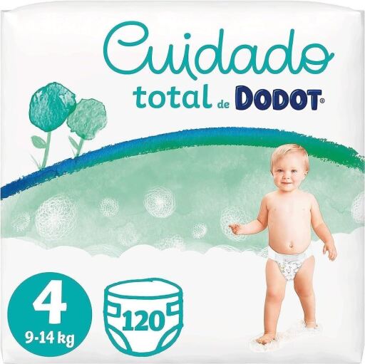 Couches Total Care Taille 4 de 9 &agrave; 14 Kg 120 Unit&eacute;s