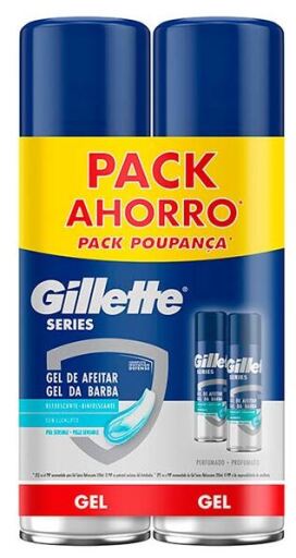 Gillette S&eacute;rie de gels &agrave; raser Duplo Eucalyptus