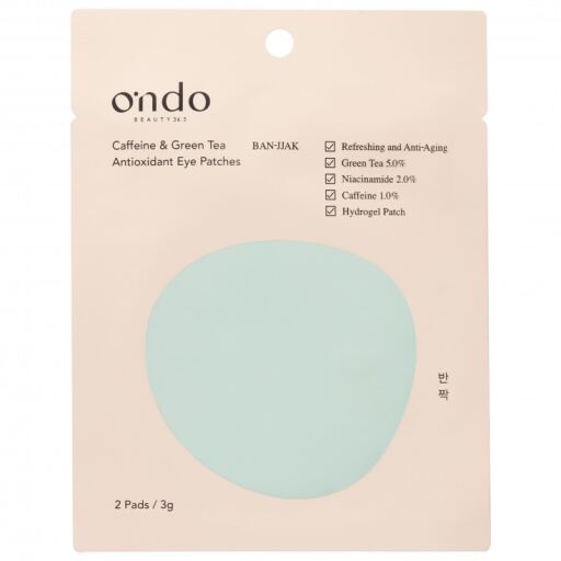 Ondo Beauty 36.5 Patchs pour les yeux &agrave; la caf&eacute;ine et au th&eacute; vert