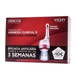 Vichy Dercos Aminexil Clinical 5 Traitement anti-chute pour homme 21 x 6 ml