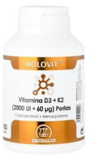 Equisalud Holovitvitamine D3 2000Ui + K2 60 mg 180 Perles