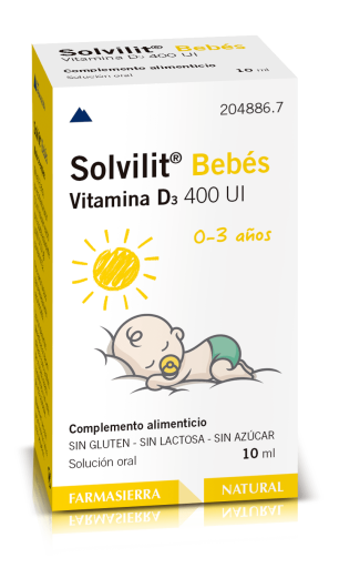 Farmasierra Laboratorios Solvilit B&eacute;b&eacute;s Vitamine D3 400 UI 10 ml