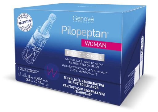Pilopeptan Ampoules anti-chute Proteokel pour femme, 4 unit&eacute;s