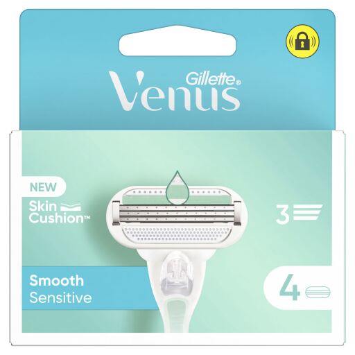 Gillette Chargeur Venus Smooth Sensitive 4 Recharges