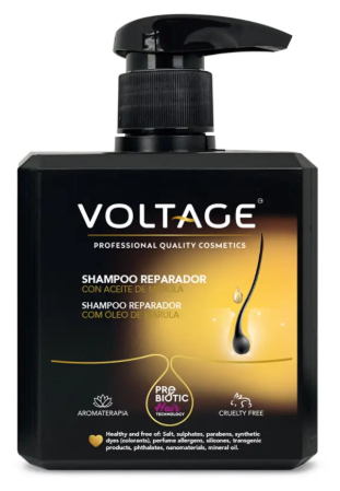 Voltage Cosmetics Shampooing r&eacute;parateur Prebiotic Hair Technology &agrave; l'huile de marula 500 ml