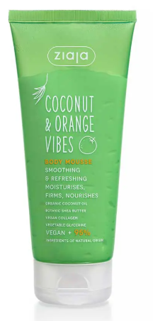 Ziaja Mousse Corporelle Adoucissante et Rafra&icirc;chissante Coconut & Orange Vibes 200 ml