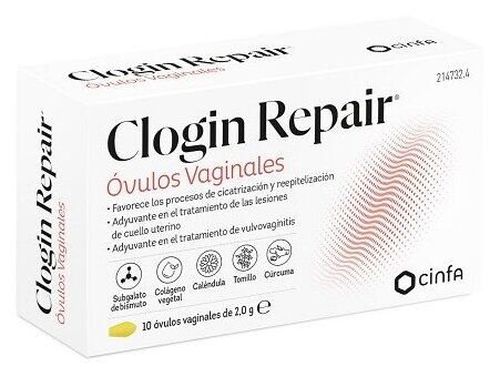 Clogin R&eacute;parer les ovules vaginaux 10 unit&eacute;s