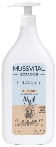 Mussvital Botanics Gel de Bain Peau Atopique 750 ml