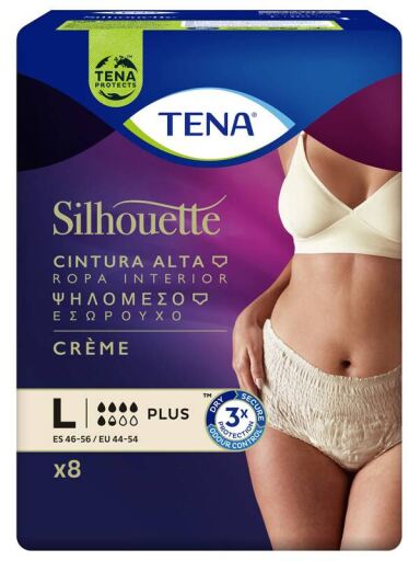 Crème taille haute Silhouette Plus grande taille, 8 unités
