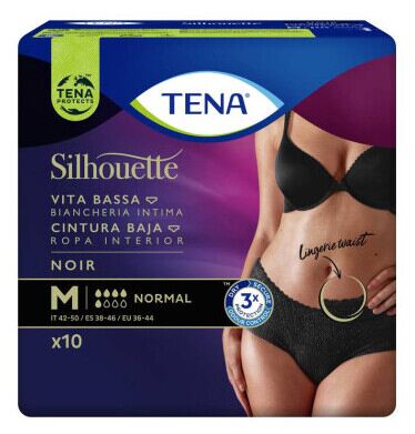 Silhouette taille basse noir taille M 10 unités