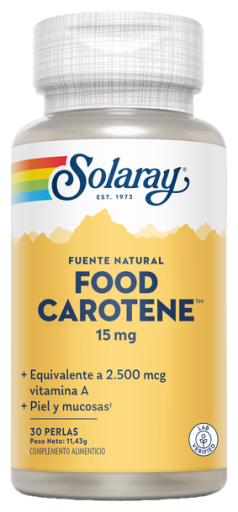 Solaray Carot&egrave;ne alimentaire 2500 mcg 30 capsules