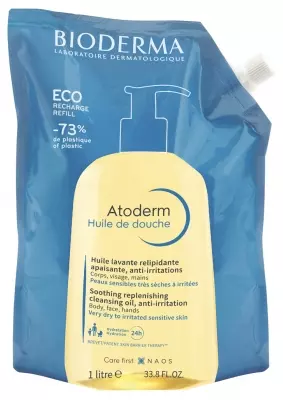 Atoderm Huile de Douche Éco-Rechargeable 1 L