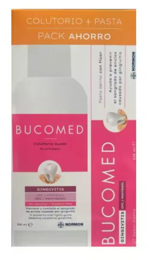 Bain de bouche Bucomed pour la gingivite, pack de 2 pièces
