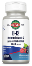 B12 Méthylcobalamine et Adénosylcobalamine 2000 mcg 60 microcomprimés