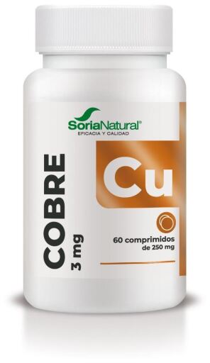 Soria Natural Cuivre &agrave; lib&eacute;ration prolong&eacute;e 60 comprim&eacute;s