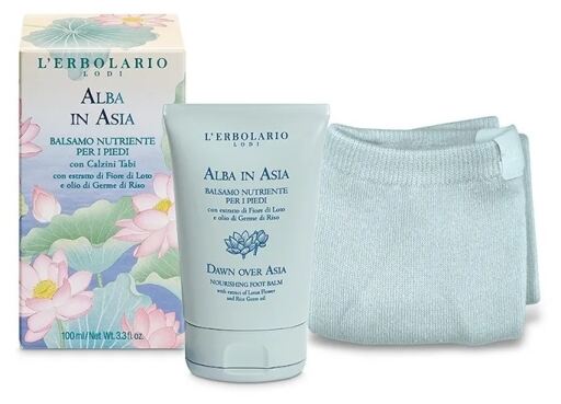 L'Erbolario Baume pour les pieds Dawn Over Asia avec chaussettes Tabi 100 ml