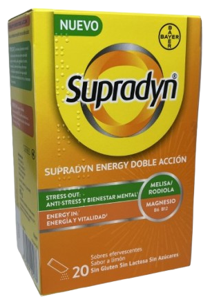 Supradyn &Eacute;nergie Double Action 20 Sachets Effervescents