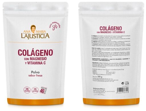 Ana Mar&iacute;a Lajusticia Collag&egrave;ne avec magn&eacute;sium + vitamine C Fraise 350 gr Doypack