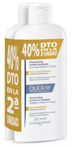 Pack de 2 shampoings antipelliculaires secs Kelual Squanorm 400 ml
