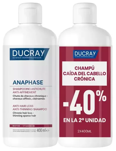 Ducray Pack de 2 shampoings Anaphase anti-chute et anti-chute de cheveux 400 ml