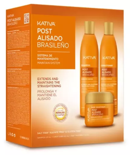 Kativa Pack professionnel post-lissage br&eacute;silien 3 pi&egrave;ces