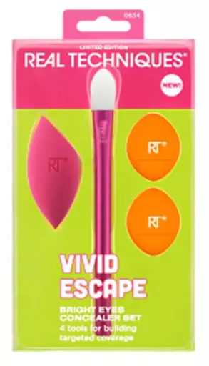 Real Techniques Coffret anti-cernes Vivid Escape Bright Eyes, 4 pi&egrave;ces