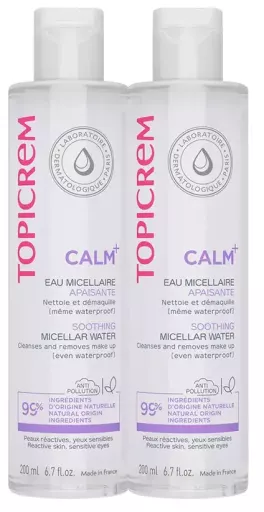 Topicrem Pack Eau Micellaire Apaisante Calm+ 2 x 200 ml