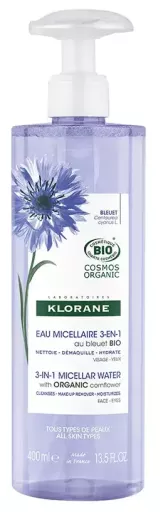 Klorane Eau Micellaire D&eacute;maquillante Bio Bleuet 400 ml