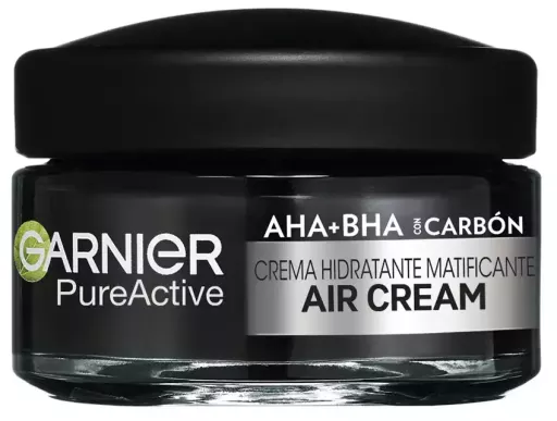 Cr&egrave;me hydratante matifiante Pure Active Aha + Bha + Charbon 50 ml