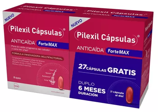Pilexil Forte Max Capsules Anti-Chute de Cheveux, Pack de 2 x 90 Capsules