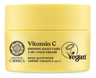 Natura Siberica Cr&egrave;me illuminatrice visage 2 en 1 pour le soin quotidien 50 ml