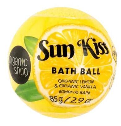 Organic Shop Bombe de bain Sun Kiss Citron et Vanille 85 g