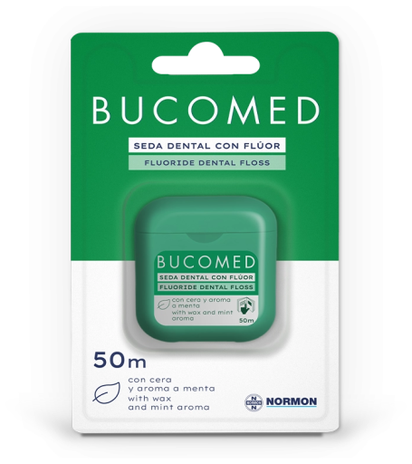 Normon Fil dentaire Bucomed au fluorure 50 ml Menthe