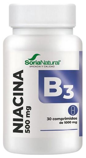 Soria Natural Vitamine B3 30 comprim&eacute;s &agrave; lib&eacute;ration prolong&eacute;e