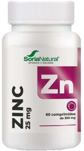 Soria Natural Zinc 60 comprim&eacute;s &agrave; lib&eacute;ration prolong&eacute;e
